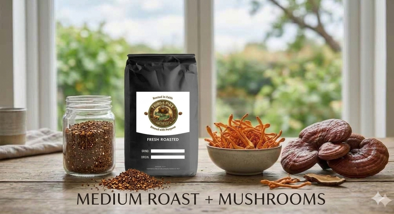 Coffee with Mushrooms Medium Roast